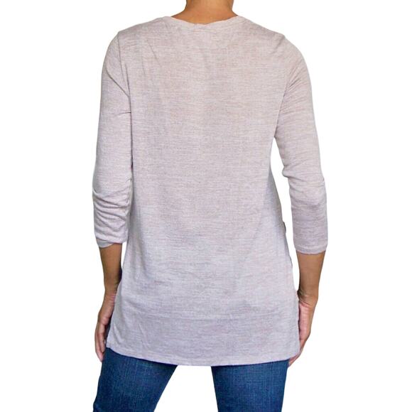 ZARA The World Is My Catwalk high low slub knit graphic tee Size S - Picture 3 of 7